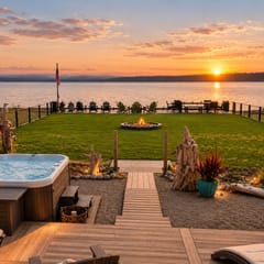 Beachfront Chateau I Hot Tub I EV Charger I Sleeps 10